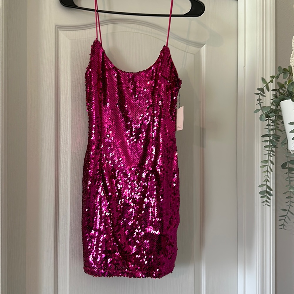 Superdown Pink Sequin Dress